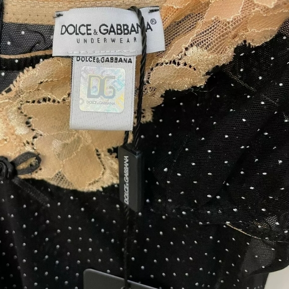 Dolce&Gabbana Black and Lace Trim Slip Dress size L - Picture 11 of 12
